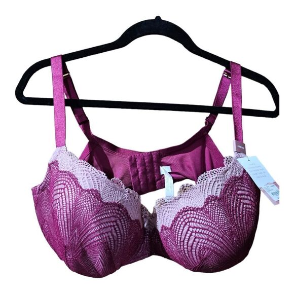 CACIQUE Lace Lightly Lined Balconette Bra - Size 42DDD - Picture 1 of 7